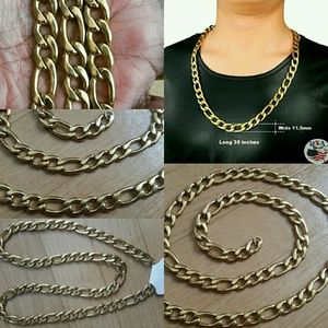 18k Gold Plated Figaro 11.5mm 30" Link Chain