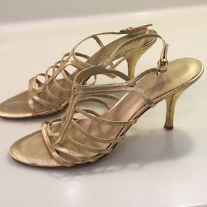 Nine West gold heels