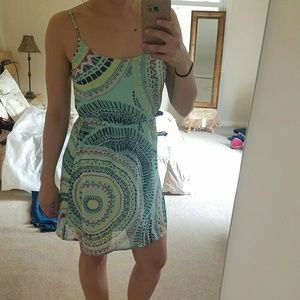 Teal tribal patterned dress