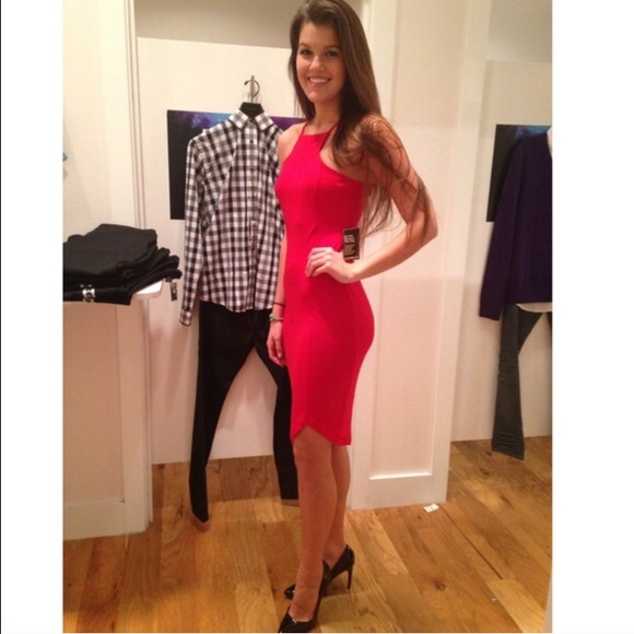 Express Red Midi Dress