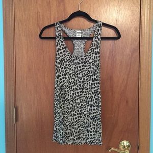 VS PINK black and grey leopard tank
