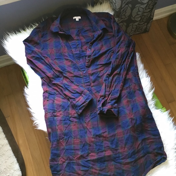 GAP flannel shirt dress