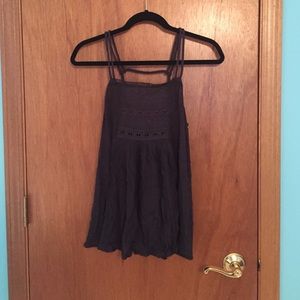 American Eagle grey flowy tank top