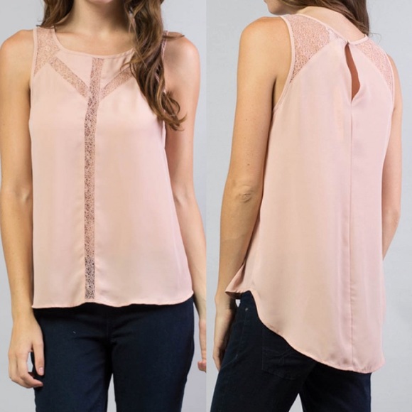 ππHPππPaneled Sleeveless Top-Mauve - Picture 2 of 3