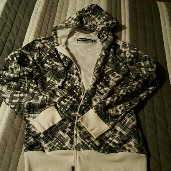 Hoodie with builr in earbuds and wiring for music