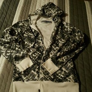 Hoodie with builr in earbuds and wiring for music