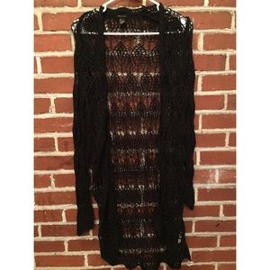 Crochet knit cardigan