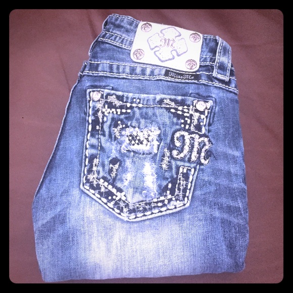 Miss Me cuffed straight jeans sz 25