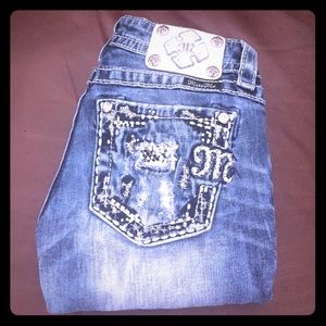 Miss Me cuffed straight jeans sz 25