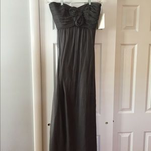Amsale floor length bridesmaid dress