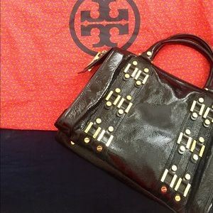 Tory Burch black patent bag