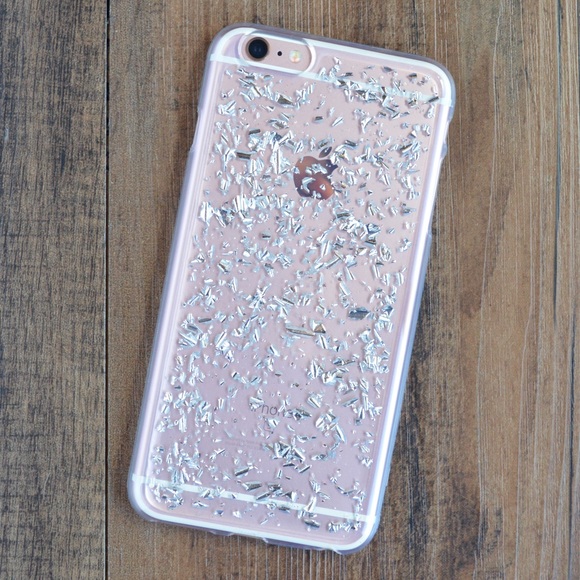 iPhone 6 & 6 plus silver flakes TPU case - Picture 1 of 4