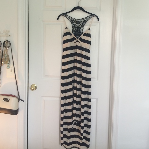 Black and white maxi dress