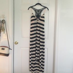 Black and white maxi dress