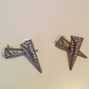 Set of spike earrings