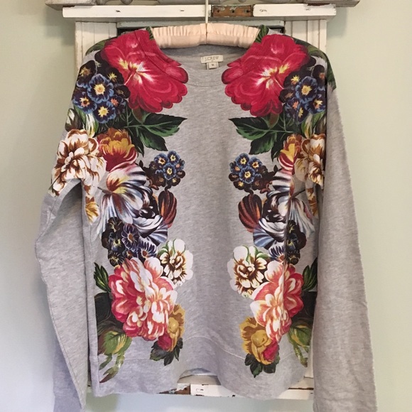 J. Crew Factory Floral Sweatshirt