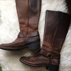 CLARKS leather riding boots