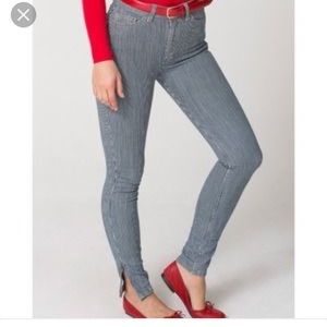 American Apparel Striped Bull Denim Jeans XS