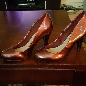 Charming Charlie Red Metallic Pumps