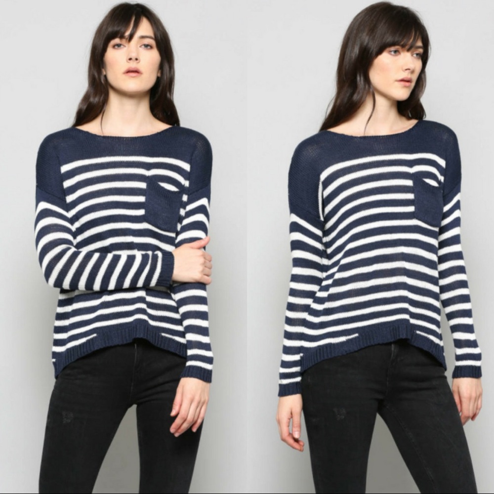 ‼️S & M ONLY‼️Striped Sweater Knit Top