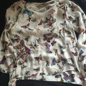 Cute silk printed blouse from Zara