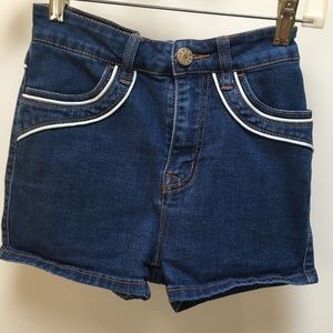 High waisted jean shorts