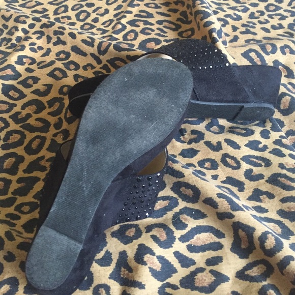CHINESE LAUNDRY NISA BLK WEDGE/bling - Picture 3 of 3