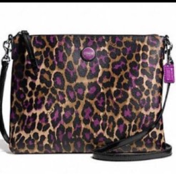 Coach Handbags - Authentic coach  leopard crossbody bag