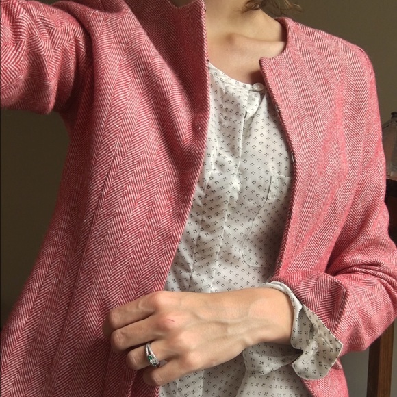 Red Herringbone Jacket