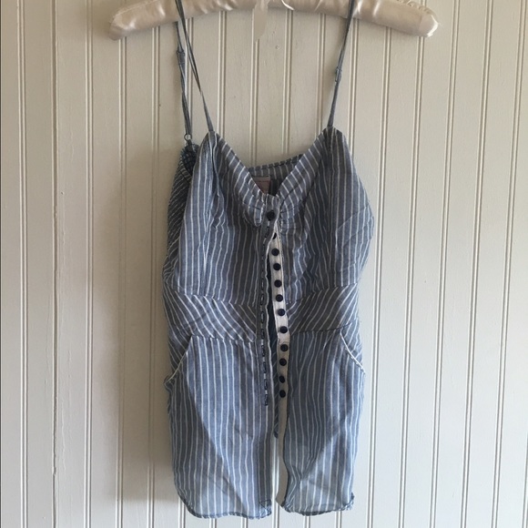 Free People button up corset top