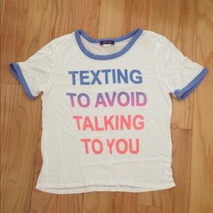 Ombre "Texting To Avoid Talking To You" T-Shirt