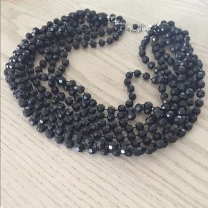 Black bead necklace
