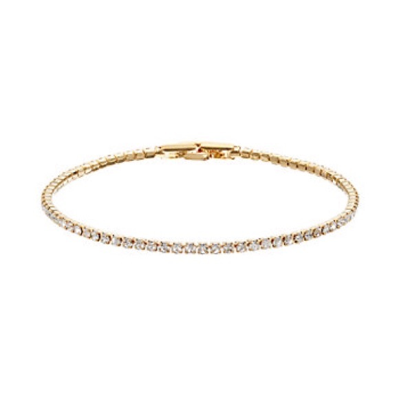 14K Gold Plated Genuine Crystal Bracelet