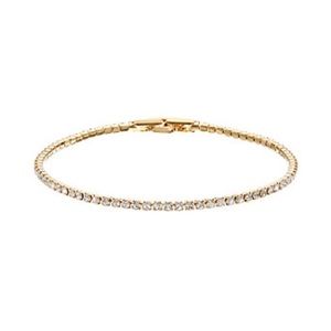 14K Gold Plated Genuine Crystal Bracelet