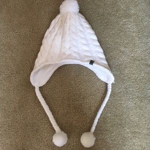 The North Face winter white hat