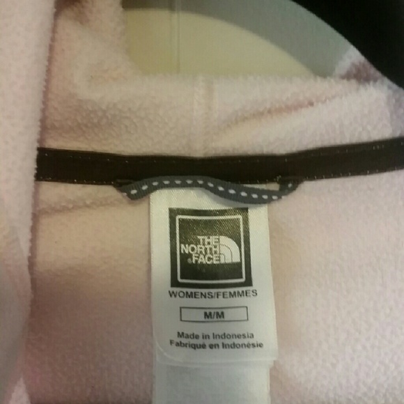 Pink North Face fleece zip up hoodie - Picture 3 of 4