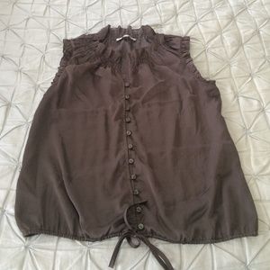 Pewter Sleeveless Ann Taylor Loft top