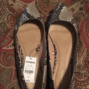 Snake print flats