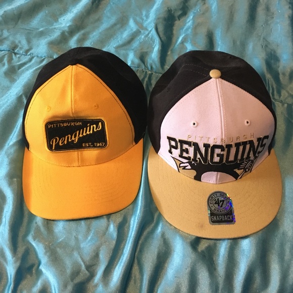 2 Pittsburgh Penguins hats