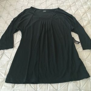 3/4 Sleeve Hunter Green Blouse