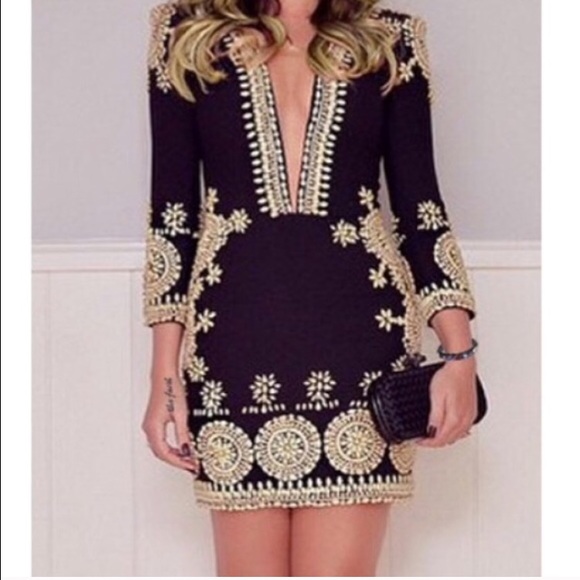 Black and Gold Dress