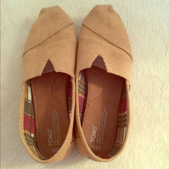 TOMS Natural Burlap Classic Slip-ons