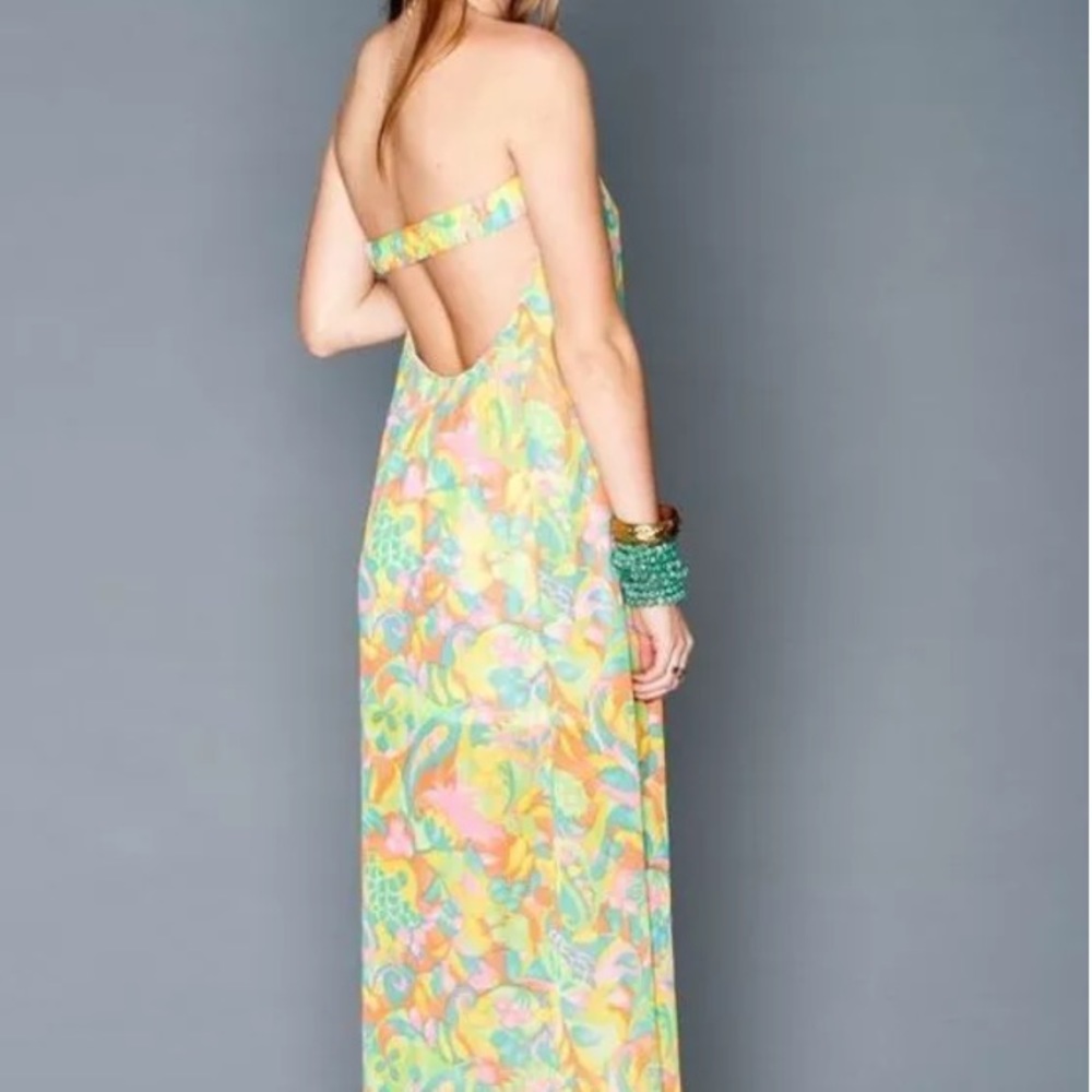 SHOW ME YOUR MUMU Draped Dress Intricate Long Gown - Picture 3 of 6