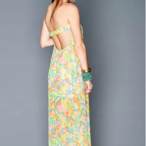 SHOW ME YOUR MUMU Draped Dress Intricate Long Gown - Picture 3 of 6