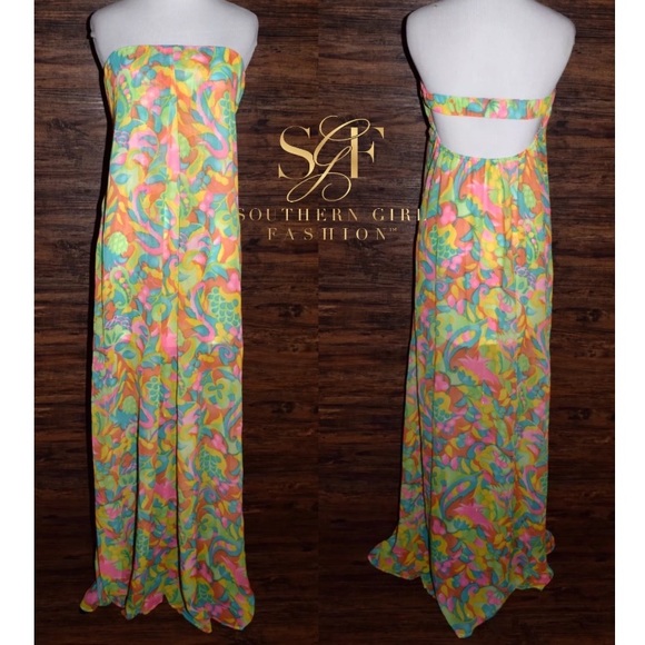 SHOW ME YOUR MUMU Draped Dress Intricate Long Gown - Picture 4 of 6