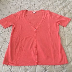 Short sleeved coral LOFT sweater