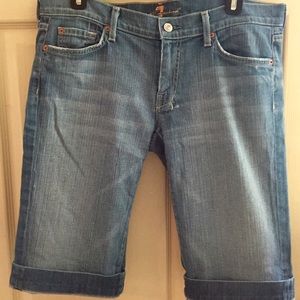 7 for All Mankind Bermuda length jean shorts
