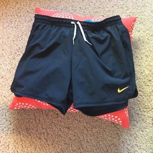 Black nike running shorts
