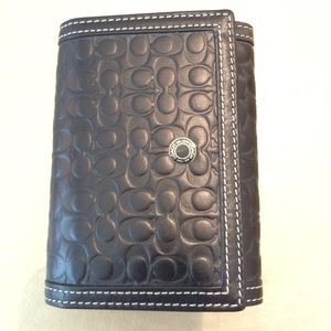 Coach ID wallet with writing pad/pen accessory