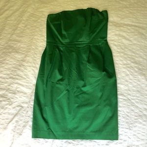 Express Green Strapless Dress